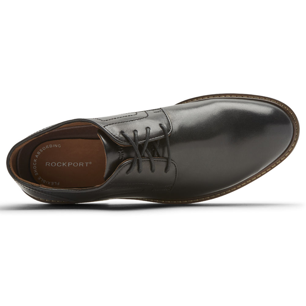 Oxfords Rockport Hombre Mexico - Kenton Plain Toe Negros - PBGDC3457